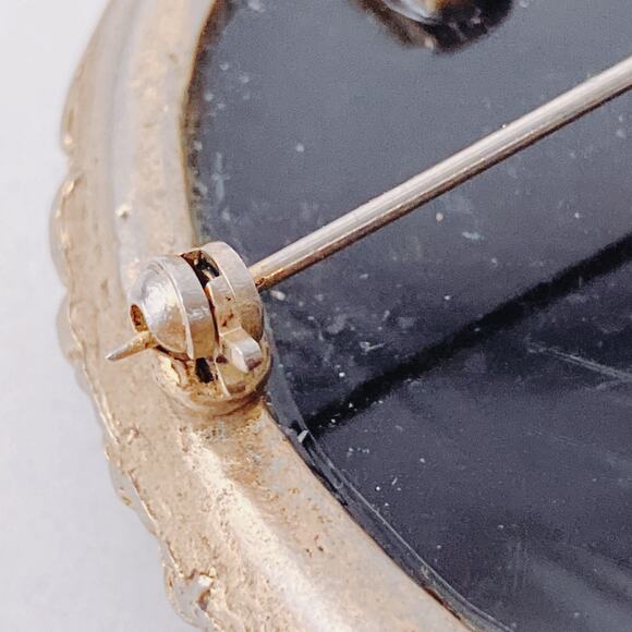 VTG Signed Western Germany Resin Cameo Brooch Pendant Mid Century Classical Rev - Picture 8 of 16